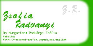 zsofia radvanyi business card